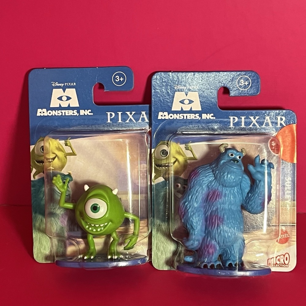 Monsters Inc Mattel Micro Mini 2-3" Cake Toppers‎ Mini Action Figures Toys Set/2